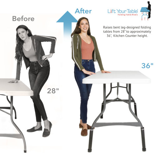 Lift Your Table® folding table risers Folding Table Risers Wayfair